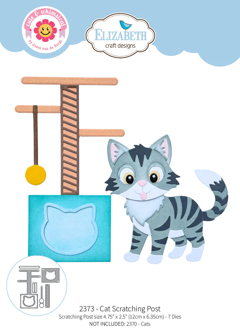 Elizabeth Craft Designs Cat Scratching Post Metal Die Set